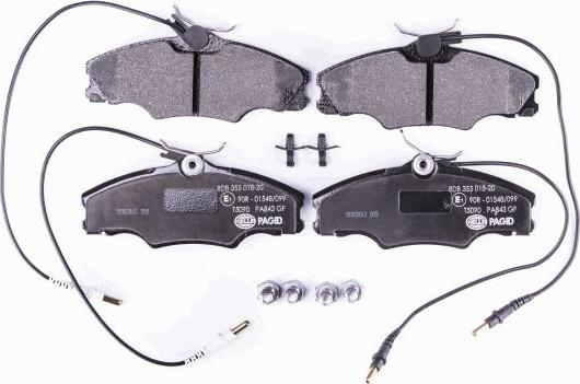 HELLA 8DB 355 018-201 - Гальмівні колодки, дискові гальма autozip.com.ua