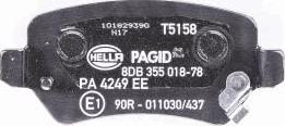 HELLA PAGID 8DB 355 018-781 - Гальмівні колодки, дискові гальма autozip.com.ua