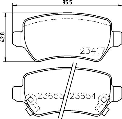 HELLA PAGID 8DB 355 018-781 - Гальмівні колодки, дискові гальма autozip.com.ua