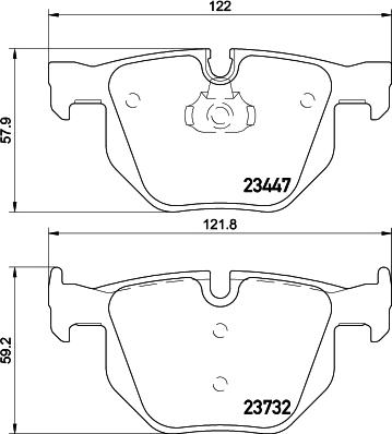 HELLA PAGID 8DB 355 026-251 - Гальмівні колодки, дискові гальма autozip.com.ua