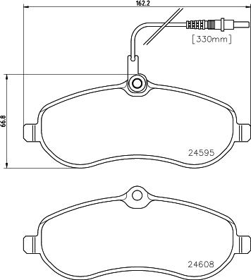 HELLA PAGID 8DB 355 013-411 - Гальмівні колодки, дискові гальма autozip.com.ua