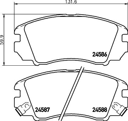 HELLA PAGID 8DB 355 013-521 - Гальмівні колодки, дискові гальма autozip.com.ua