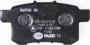 HELLA PAGID 8DB 355 013-631 - Гальмівні колодки, дискові гальма autozip.com.ua