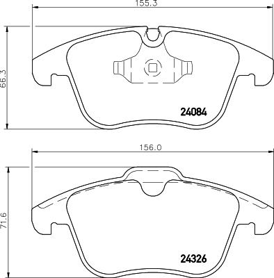 HELLA PAGID 8DB 355 013-621 - Гальмівні колодки, дискові гальма autozip.com.ua