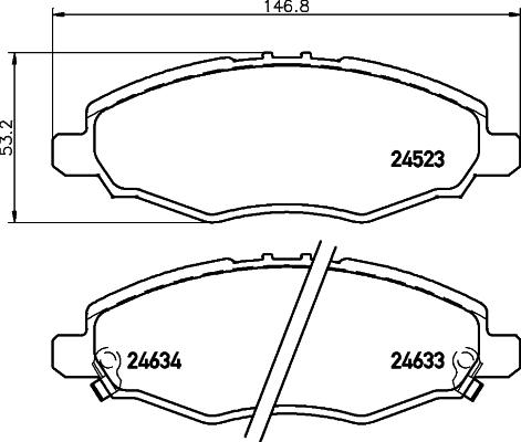 HELLA PAGID 8DB 355 013-181 - Гальмівні колодки, дискові гальма autozip.com.ua