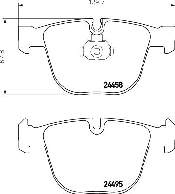 HELLA PAGID 8DB 355 013-171 - Гальмівні колодки, дискові гальма autozip.com.ua