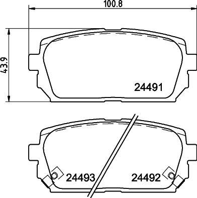 HELLA PAGID 8DB 355 012-971 - Гальмівні колодки, дискові гальма autozip.com.ua