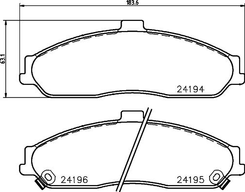 HELLA PAGID 8DB 355 012-561 - Гальмівні колодки, дискові гальма autozip.com.ua