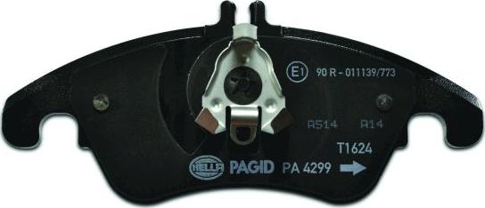 HELLA PAGID 8DB 355 012-621 - Гальмівні колодки, дискові гальма autozip.com.ua