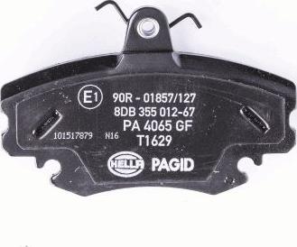 HELLA PAGID 8DB 355 012-671 - Гальмівні колодки, дискові гальма autozip.com.ua