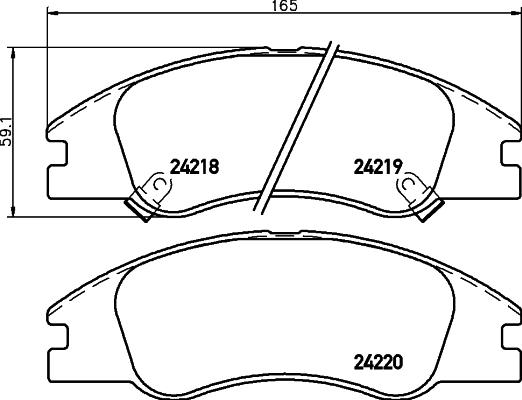 HELLA PAGID 8DB 355 012-041 - Гальмівні колодки, дискові гальма autozip.com.ua