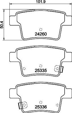 HELLA PAGID 8DB 355 012-171 - Гальмівні колодки, дискові гальма autozip.com.ua