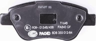 HELLA PAGID 8DB 355 012-841 - Гальмівні колодки, дискові гальма autozip.com.ua