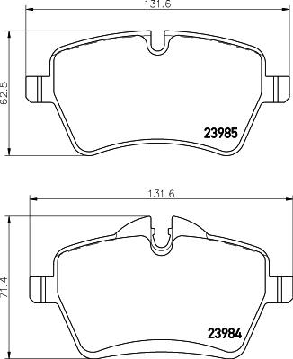 HELLA PAGID 8DB 355 012-341 - Гальмівні колодки, дискові гальма autozip.com.ua