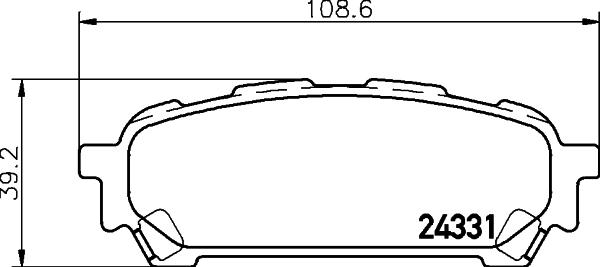 HELLA PAGID 8DB 355 012-311 - Гальмівні колодки, дискові гальма autozip.com.ua