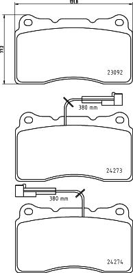 HELLA PAGID 8DB 355 012-291 - Гальмівні колодки, дискові гальма autozip.com.ua