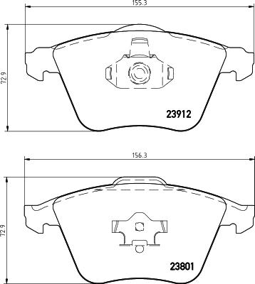 HELLA PAGID 8DB 355 023-911 - Гальмівні колодки, дискові гальма autozip.com.ua