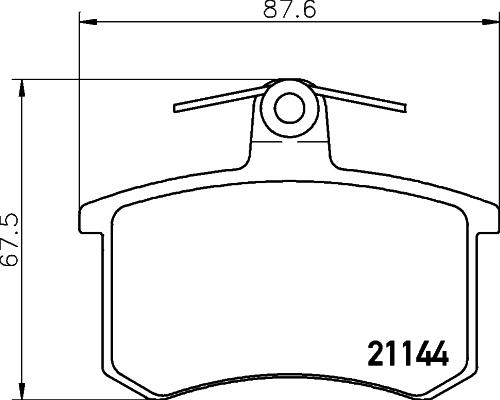 HELLA PAGID 8DB 355 017-951 - Гальмівні колодки, дискові гальма autozip.com.ua