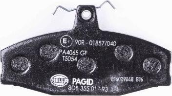 HELLA PAGID 8DB 355 017-931 - Гальмівні колодки, дискові гальма autozip.com.ua