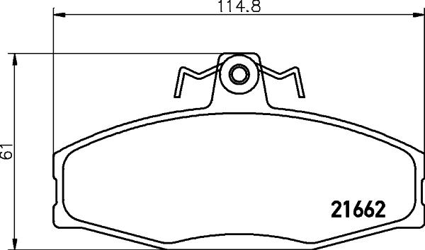 HELLA PAGID 8DB 355 017-931 - Гальмівні колодки, дискові гальма autozip.com.ua