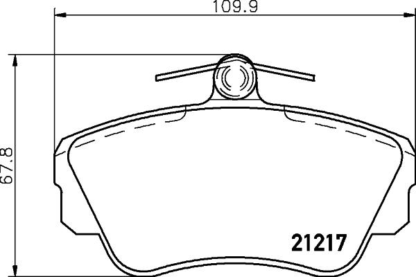 HELLA PAGID 8DB 355 017-921 - Гальмівні колодки, дискові гальма autozip.com.ua