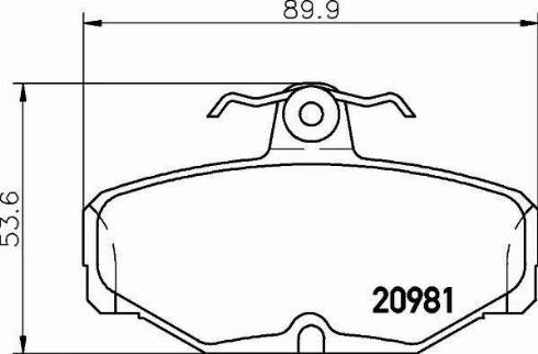 HELLA PAGID 8DB 355 017-621 - Гальмівні колодки, дискові гальма autozip.com.ua