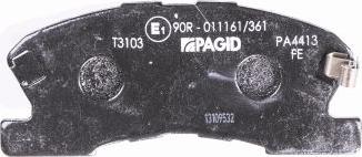 HELLA PAGID 8DB 355 017-111 - Гальмівні колодки, дискові гальма autozip.com.ua