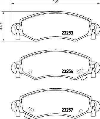 HELLA PAGID 8DB 355 017-251 - Гальмівні колодки, дискові гальма autozip.com.ua