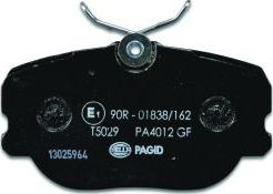 HELLA PAGID 8DB 355 017-761 - Гальмівні колодки, дискові гальма autozip.com.ua