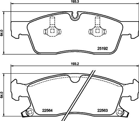 HELLA PAGID 8DB 355 039-961 - Гальмівні колодки, дискові гальма autozip.com.ua