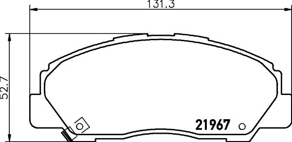 HELLA PAGID 8DB 355 039-611 - Гальмівні колодки, дискові гальма autozip.com.ua