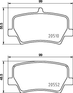 HELLA PAGID 8DB 355 039-391 - Гальмівні колодки, дискові гальма autozip.com.ua