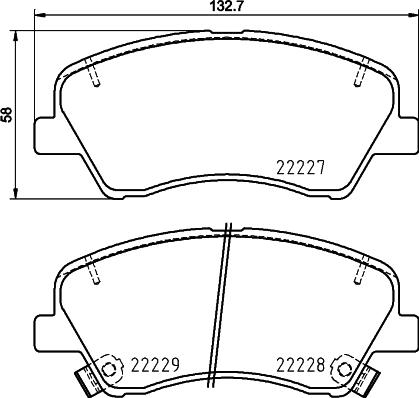 HELLA PAGID 8DB 355 036-501 - Гальмівні колодки, дискові гальма autozip.com.ua