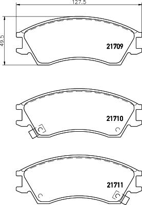 HELLA PAGID 8DB 355 036-571 - Гальмівні колодки, дискові гальма autozip.com.ua