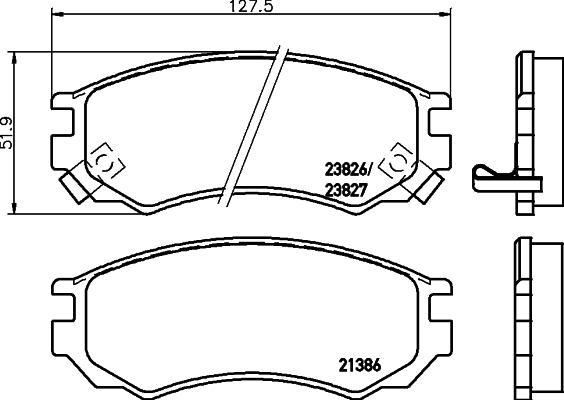 HELLA PAGID 8DB 355 036-601 - Гальмівні колодки, дискові гальма autozip.com.ua