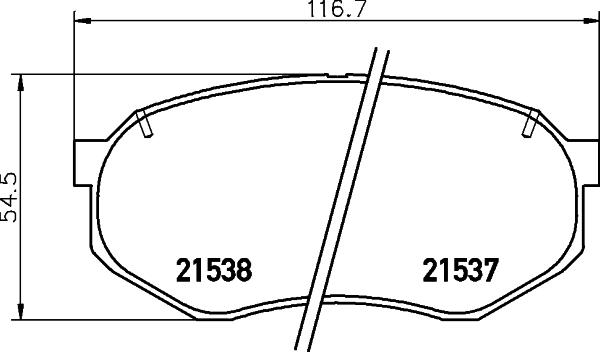 HELLA PAGID 8DB 355 036-811 - Гальмівні колодки, дискові гальма autozip.com.ua