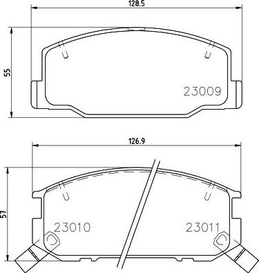 HELLA PAGID 8DB 355 030-411 - Гальмівні колодки, дискові гальма autozip.com.ua