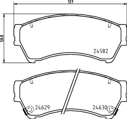 HELLA PAGID 8DB 355 030-651 - Гальмівні колодки, дискові гальма autozip.com.ua