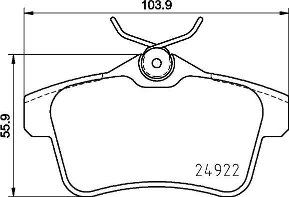 HELLA PAGID 8DB 355 031-811 - Гальмівні колодки, дискові гальма autozip.com.ua