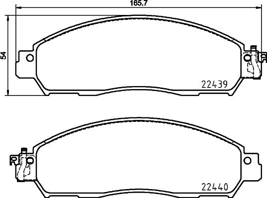 HELLA PAGID 8DB 355 032-071 - Гальмівні колодки, дискові гальма autozip.com.ua