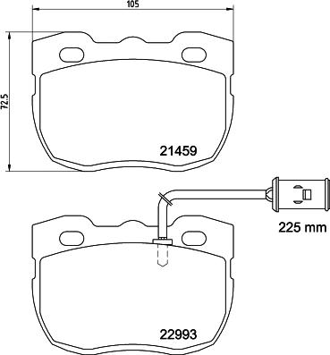 HELLA PAGID 8DB 355 037-941 - Гальмівні колодки, дискові гальма autozip.com.ua