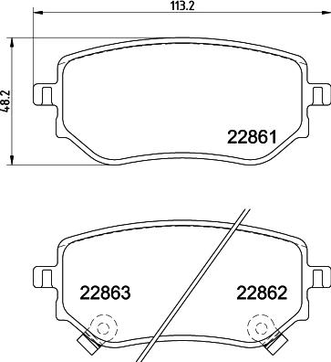 HELLA PAGID 8DB 355 037-951 - Гальмівні колодки, дискові гальма autozip.com.ua