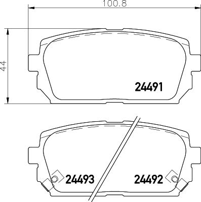 HELLA PAGID 8DB 355 037-571 - Гальмівні колодки, дискові гальма autozip.com.ua