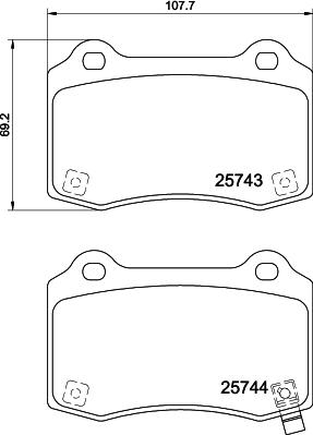 HELLA PAGID 8DB 355 037-621 - Гальмівні колодки, дискові гальма autozip.com.ua