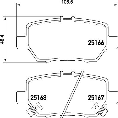 HELLA PAGID 8DB 355 037-161 - Гальмівні колодки, дискові гальма autozip.com.ua