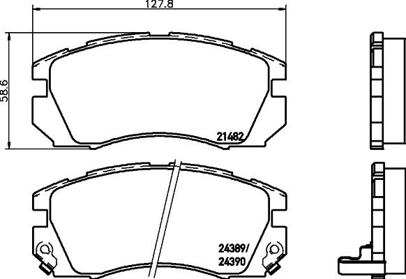 HELLA PAGID 8DB 355 037-271 - Гальмівні колодки, дискові гальма autozip.com.ua