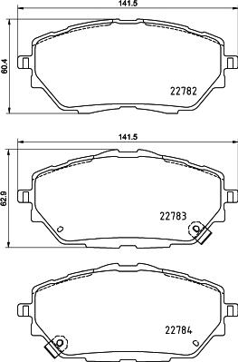 HELLA PAGID 8DB 355 037-761 - Гальмівні колодки, дискові гальма autozip.com.ua