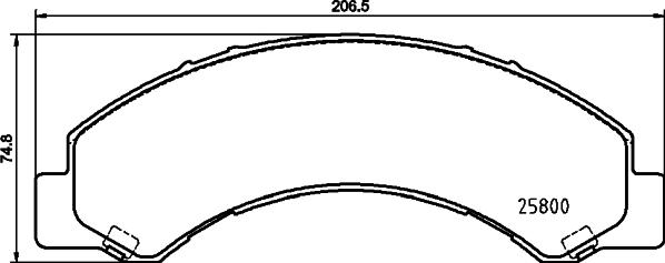 HELLA PAGID 8DB355037711 - Гальмівні колодки, дискові гальма autozip.com.ua