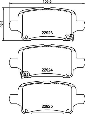 HELLA PAGID 8DB 355 037-721 - Гальмівні колодки, дискові гальма autozip.com.ua