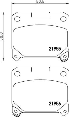 HELLA PAGID 8DB 355 029-001 - Гальмівні колодки, дискові гальма autozip.com.ua